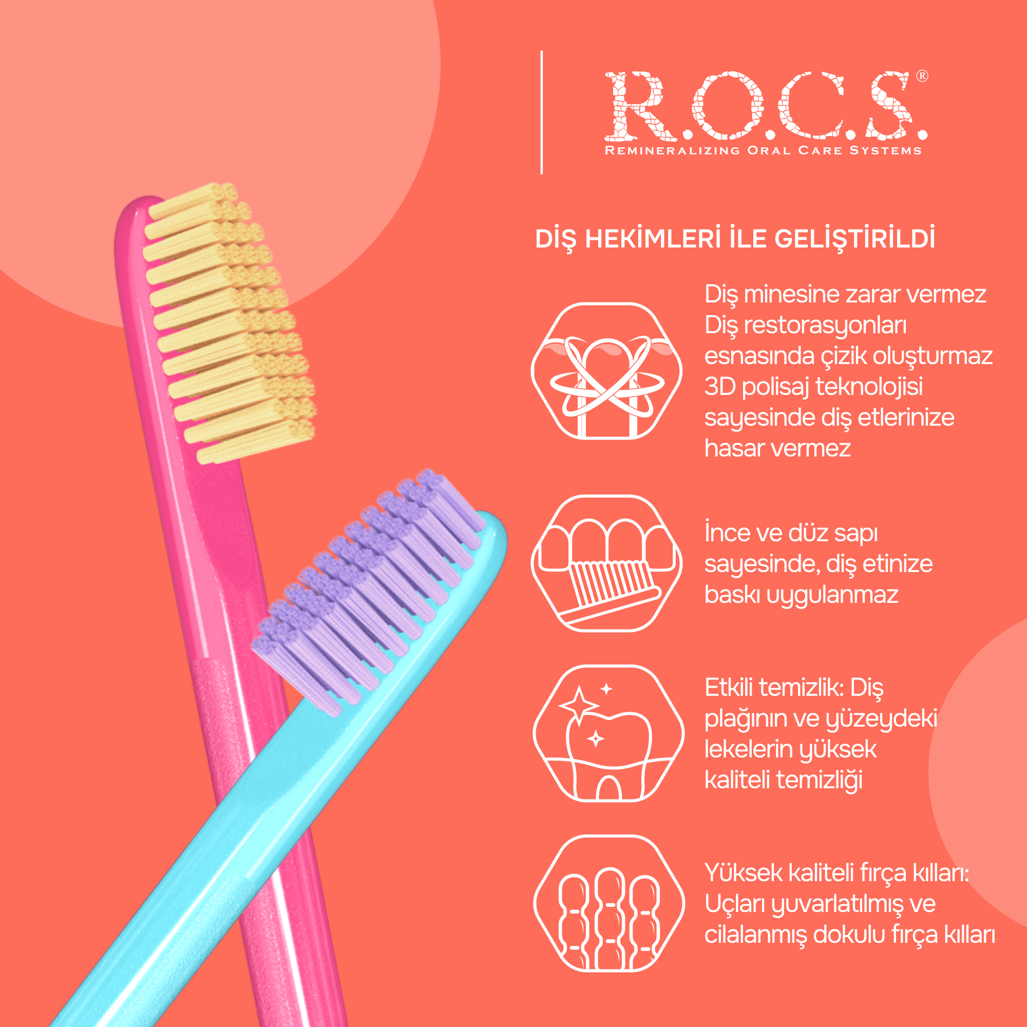 R.O.C.S. Passions Özel Kıl Dokulu Diş Fırçası - Orta Sert