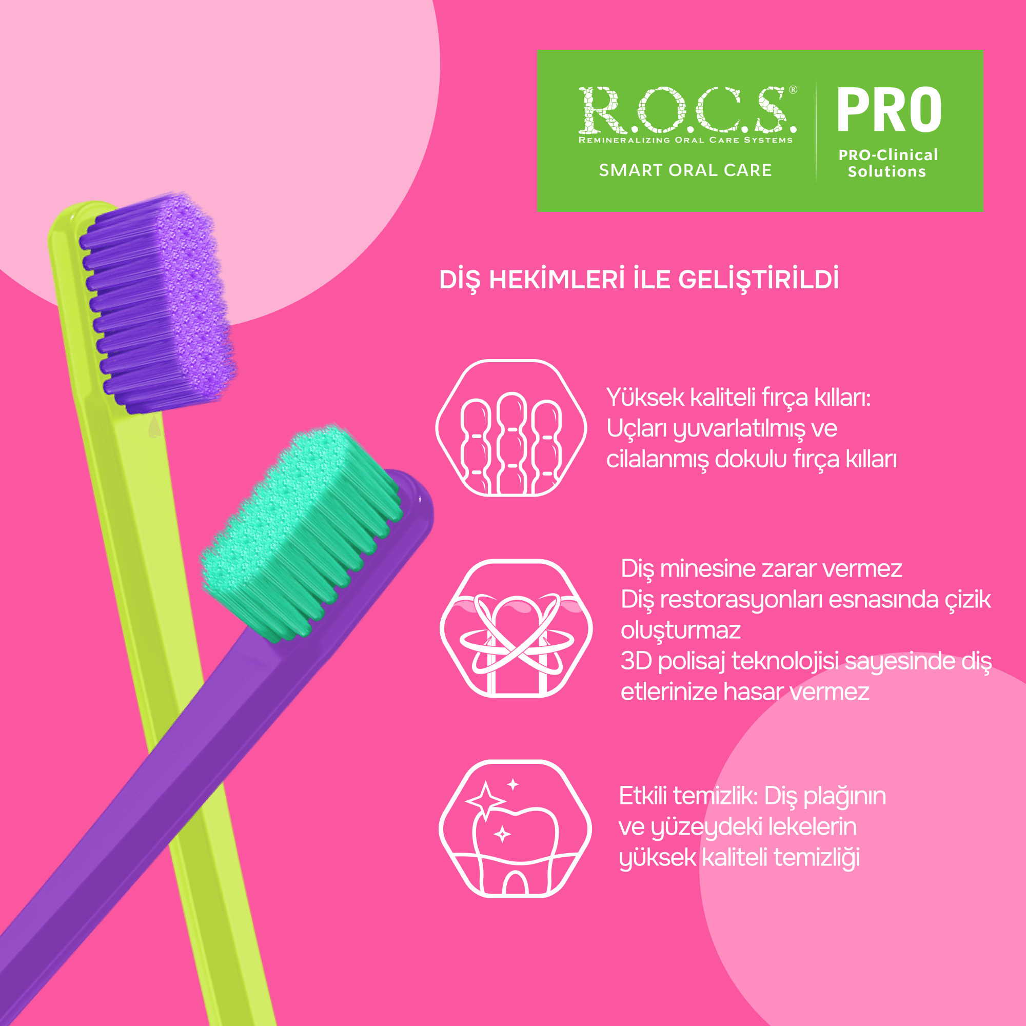R.O.C.S. PRO Colors 5940 Diş Fırçası - Orta Sert