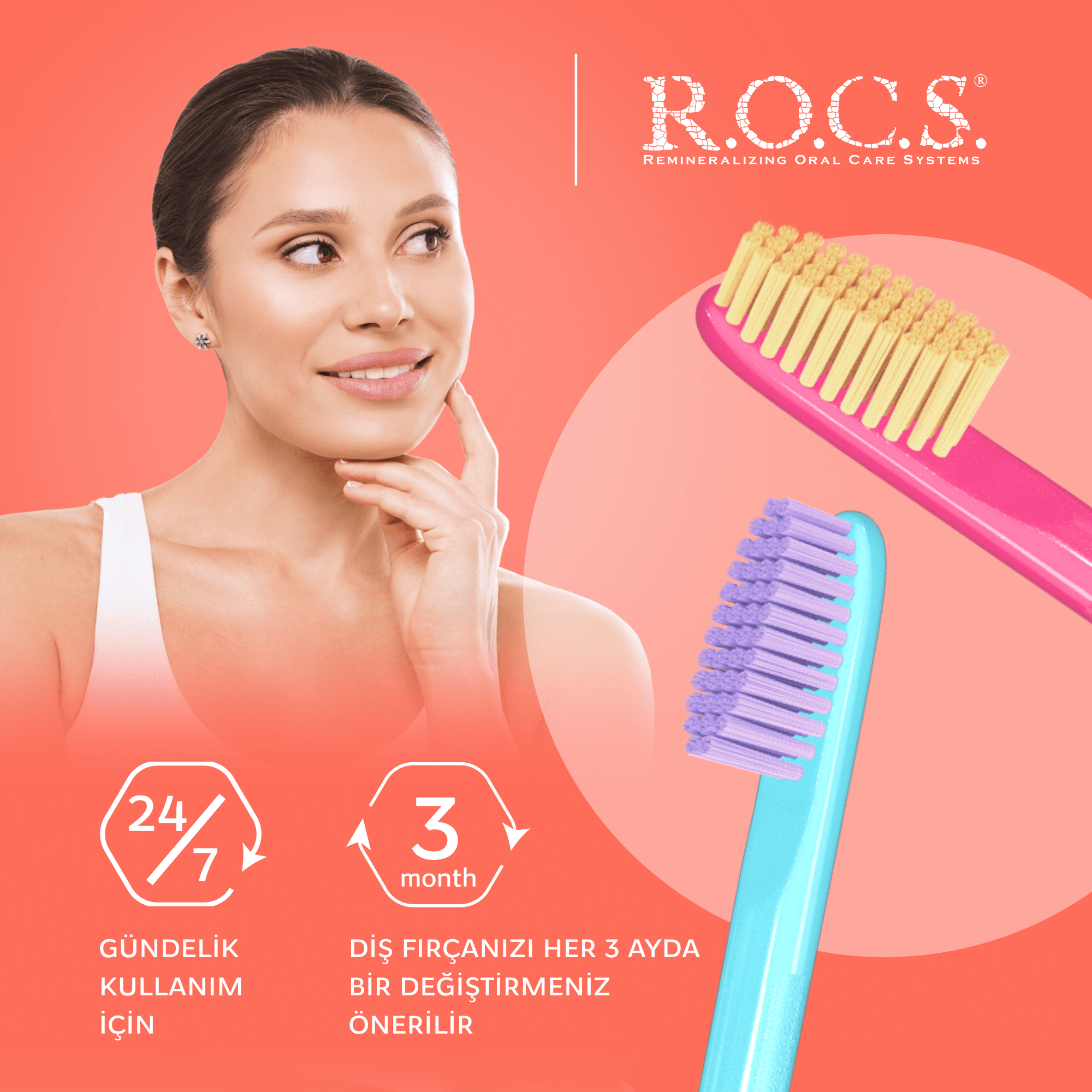 R.O.C.S. Passions Özel Kıl Dokulu Diş Fırçası - Orta Sert