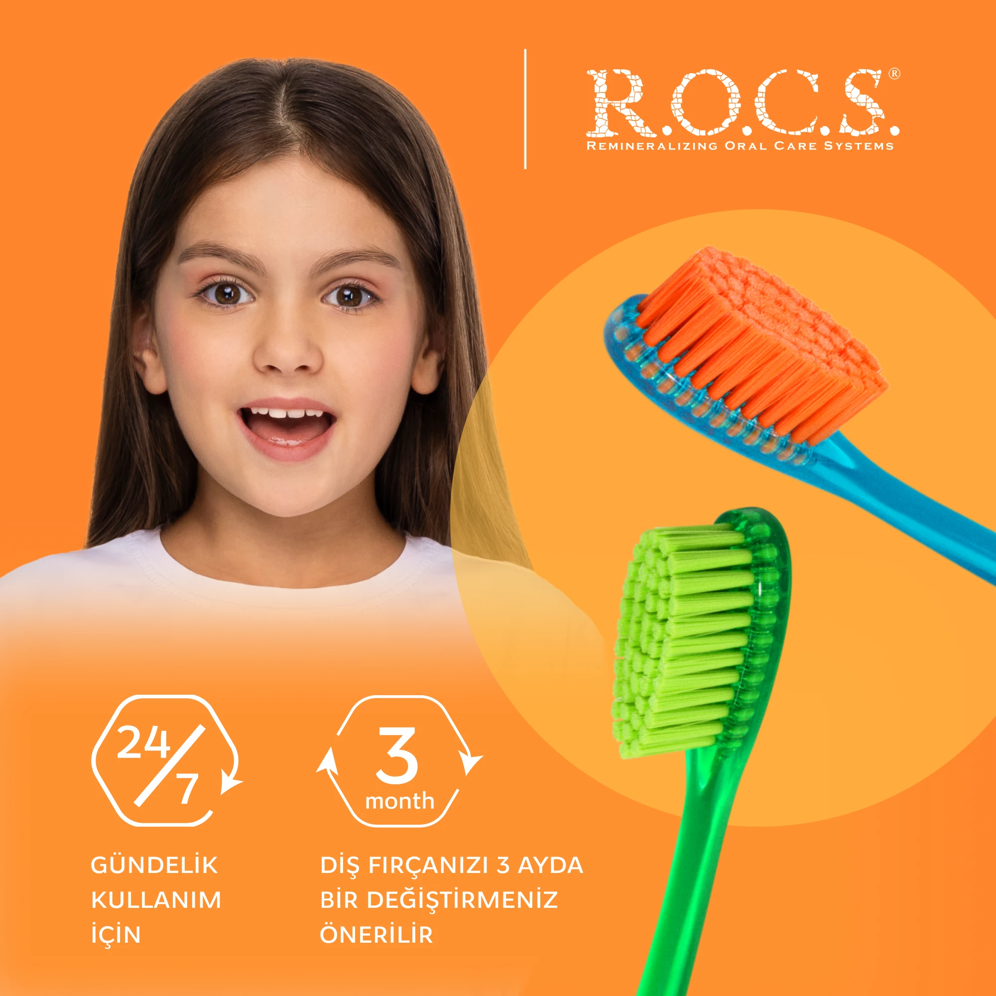 ROCS Junior 6-12 Yaş Çocuk Diş Fırçası - Yumuşak