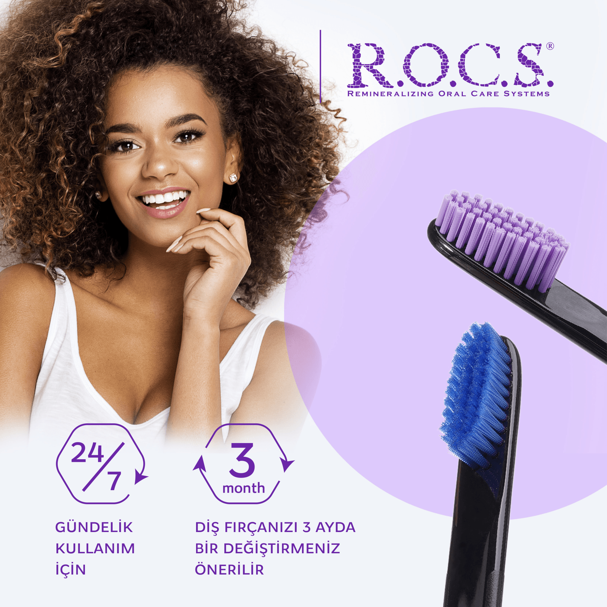 R.O.C.S. Black Edition Özel Kıl Dokulu Diş Fırçası - Orta Sert