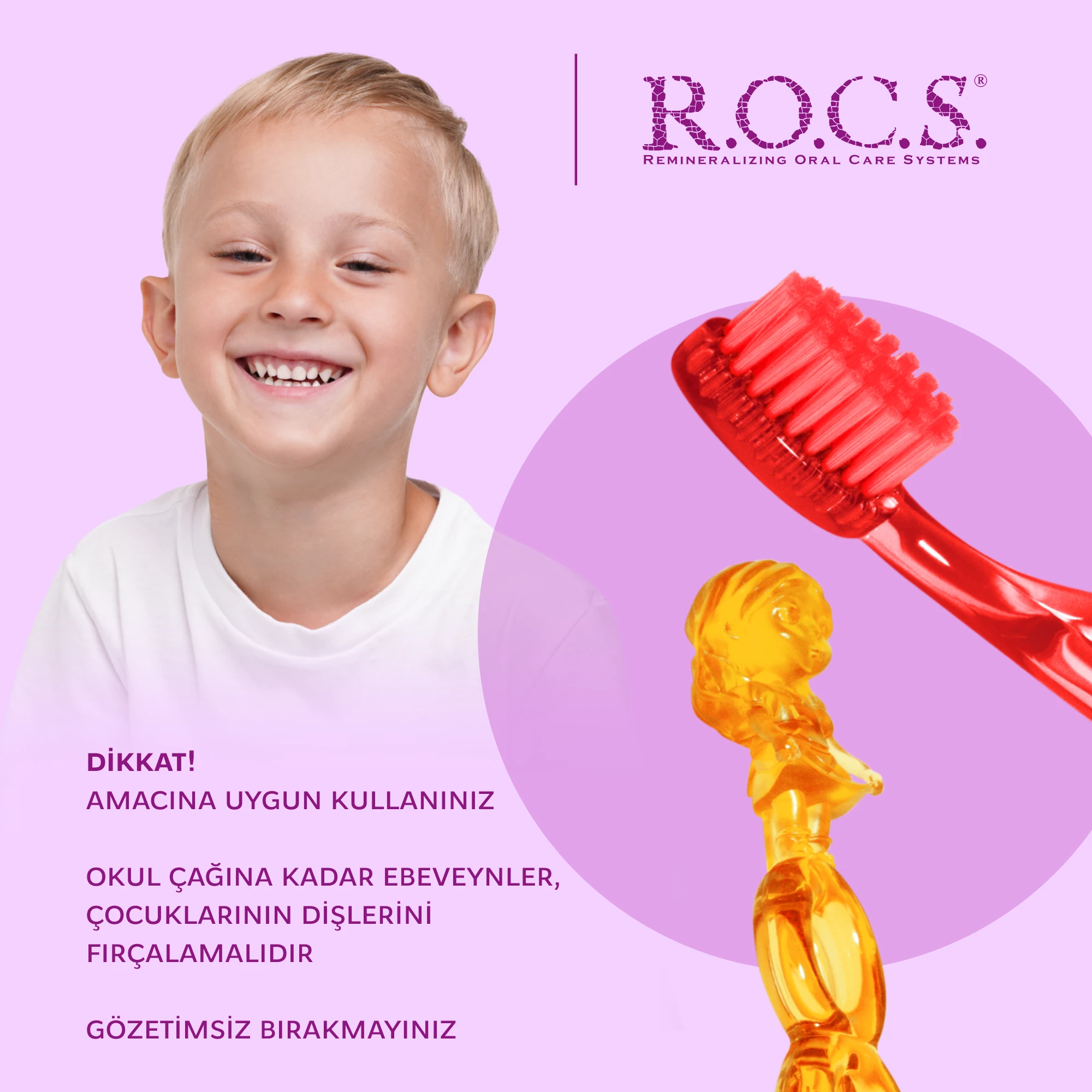ROCS Kids 3-7 Yaş Çocuk Diş Fırçası - Yumuşak