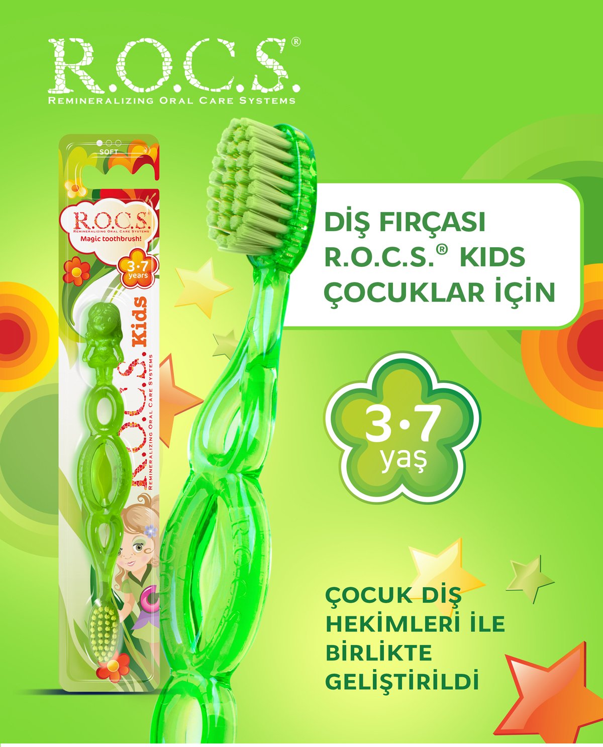 R.O.C.S. Kids 3-7 Yaş Çocuk Diş Fırçası - Yumuşak