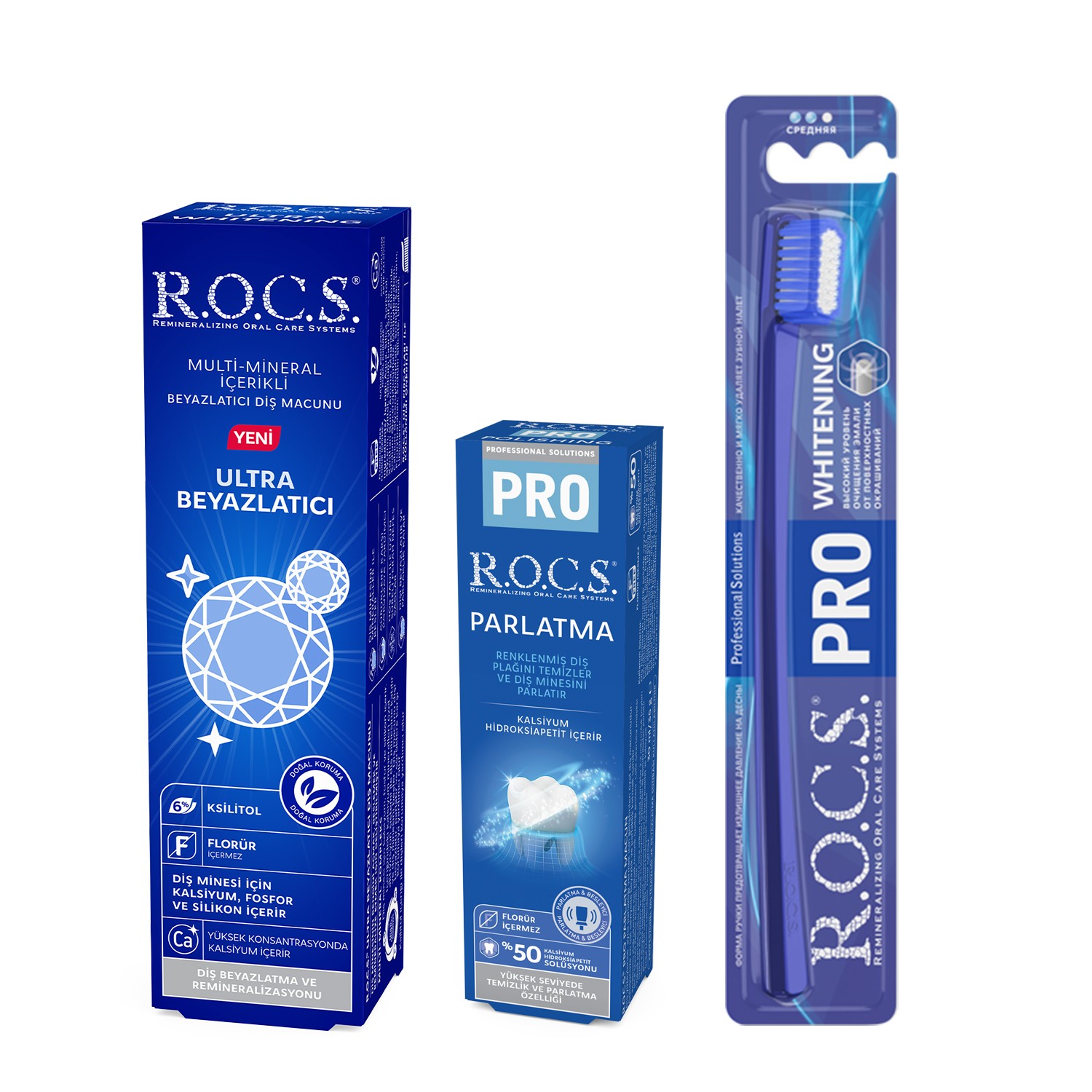 R.O.C.S. Profesyonel Diş Beyazlatma Kürü için Beyazlatma Seti