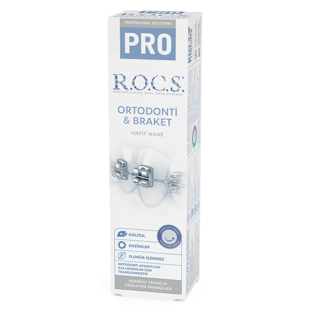 ROCS PRO Ortho&Brackets Ortodonti Diş Macunu 74gr