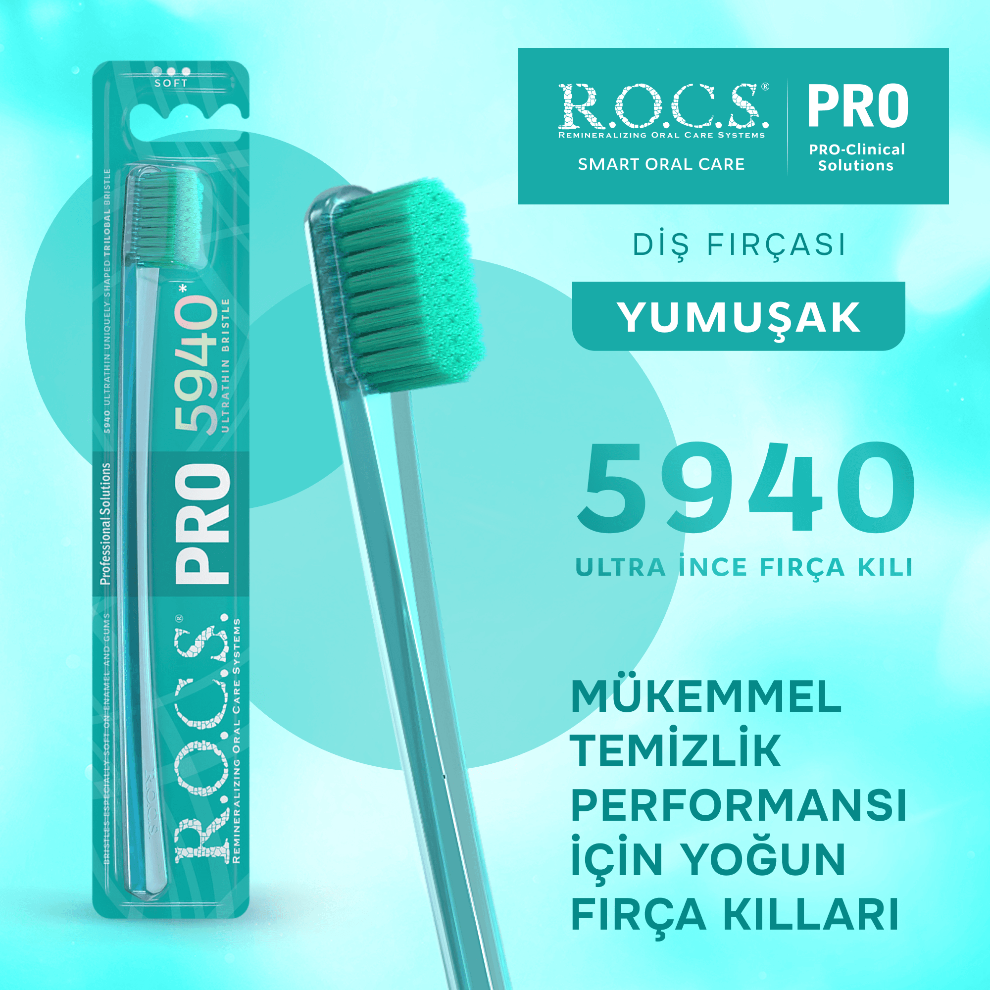 R.O.C.S. PRO 5940 Diş Fırçası - Yumuşak - Yeşil