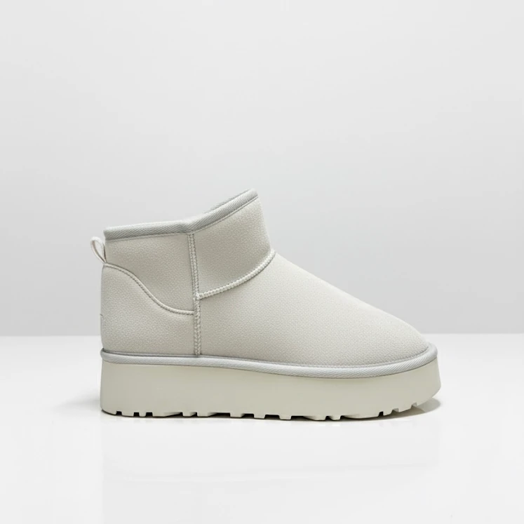 Tüylü Platform Bot - Bej