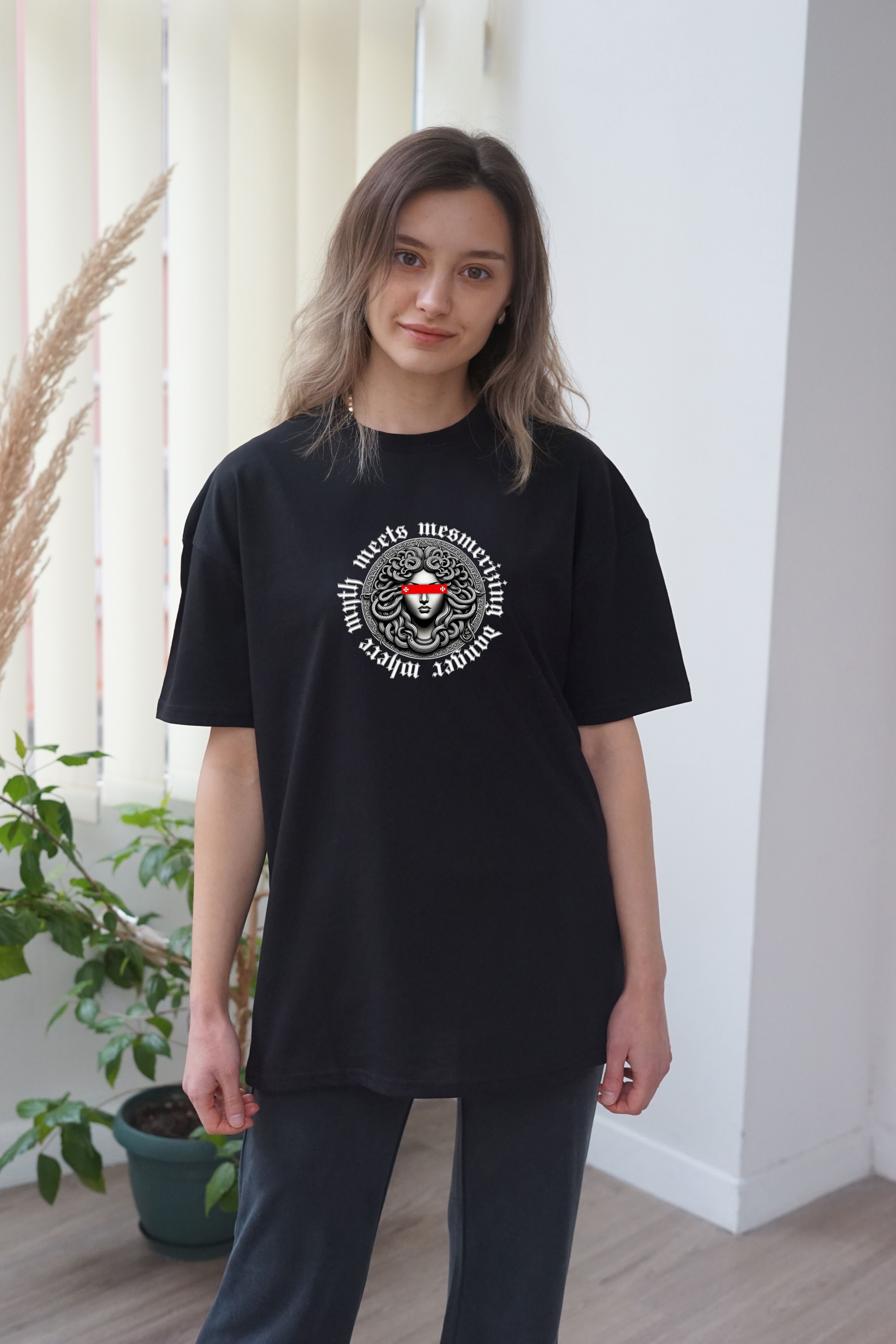 Unisex Medusa Baskili T-Shirt