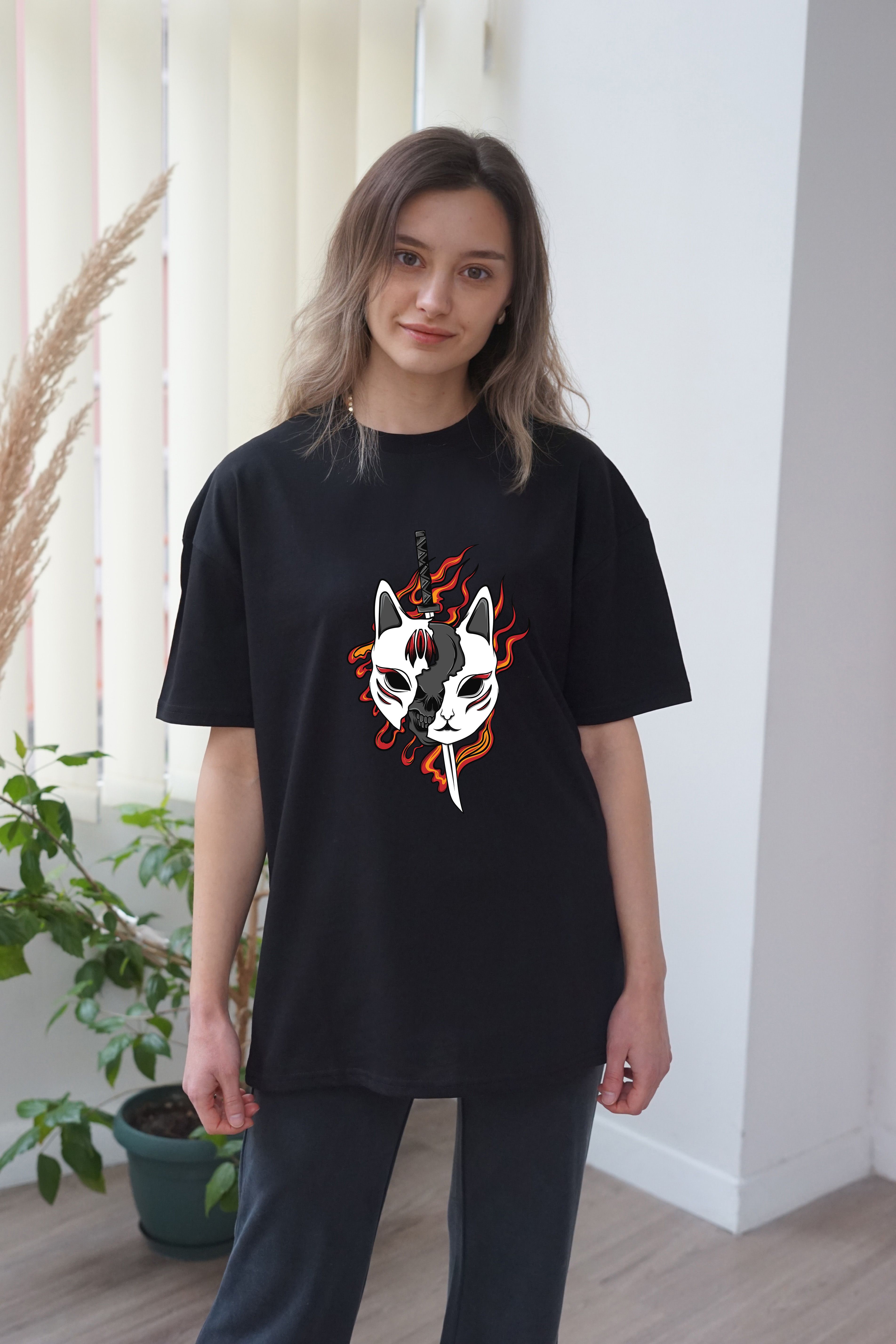 Unisex Kitsune Baskili T-Shirt