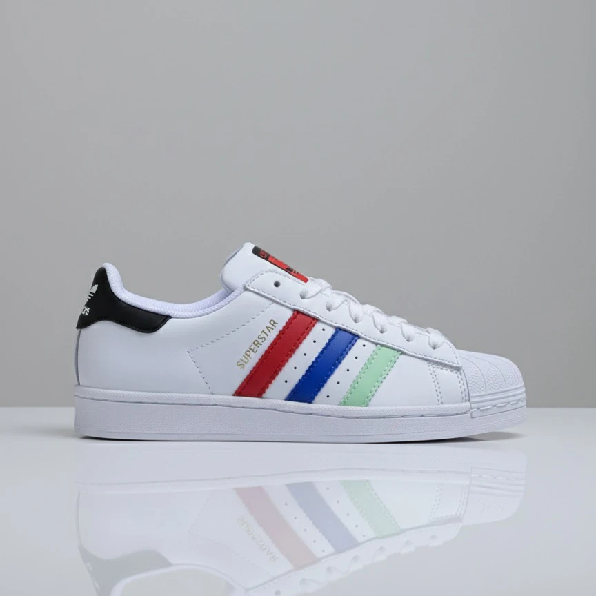 Superstar Horozlu - Beyaz Mavi Kırmızı