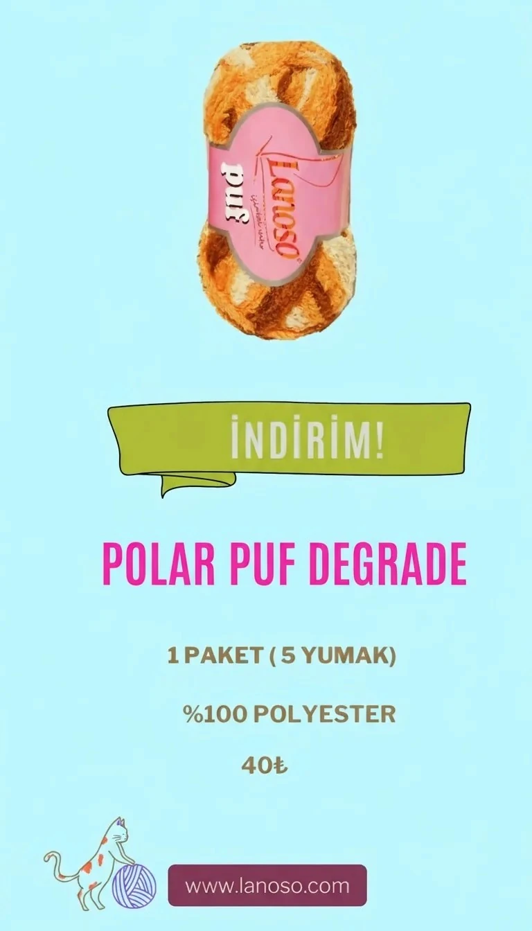 POLAR PUF DEGRADE PAKET ( 5 YUMAK )