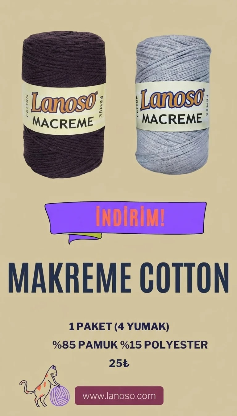MAKREME COTTON упаковка (4 мотка)