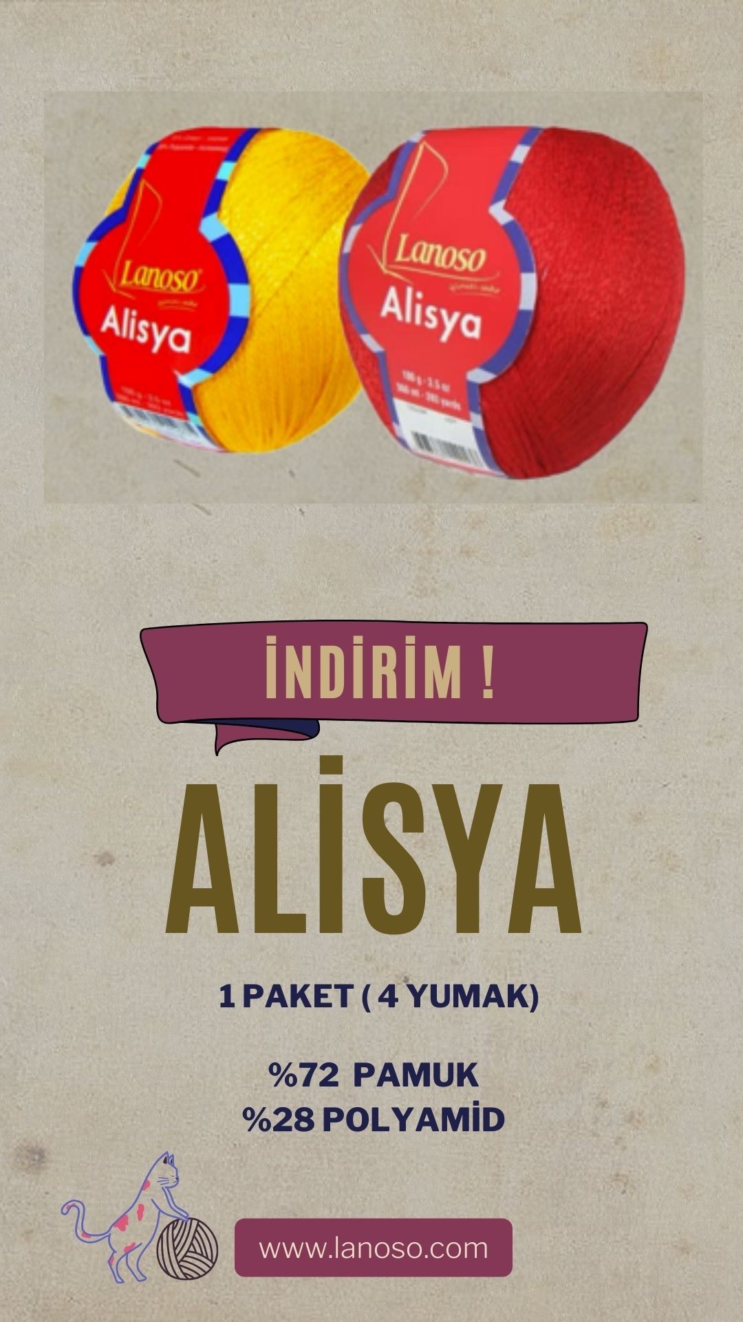 ALISYA PAKET (4 YUMAK)