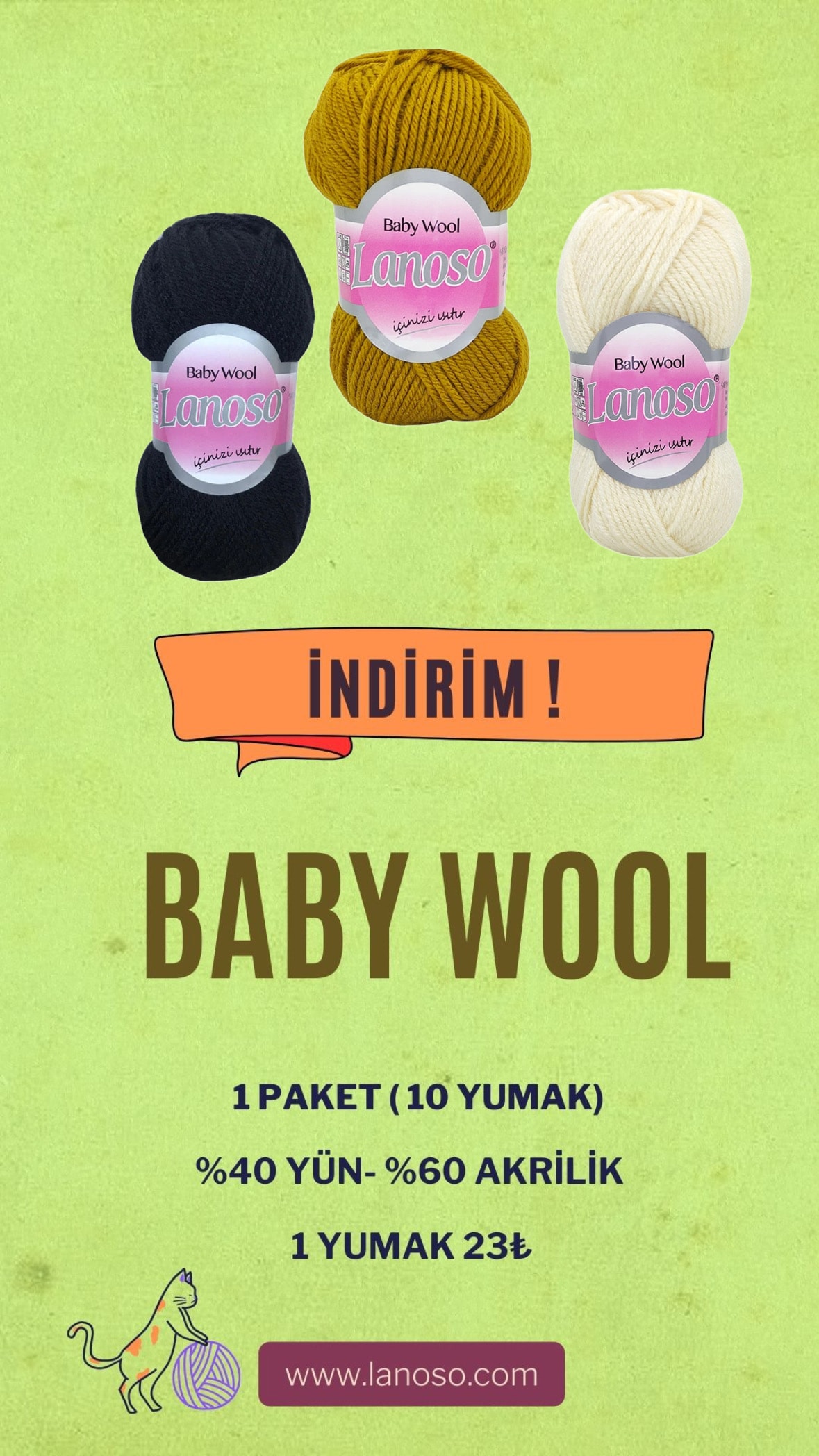 BABY WOOL PAKET (10 YUMAK)