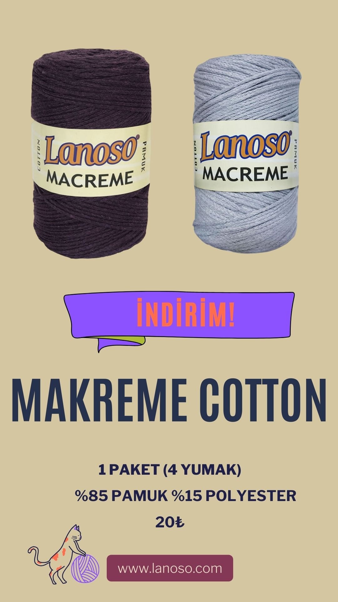 MAKREME COTTON PAKET (4 YUMAK)