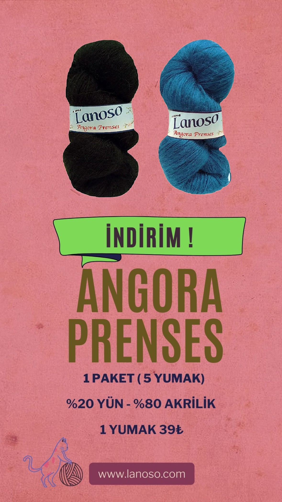 ANGORA PRENSES  (5 YUMAK)