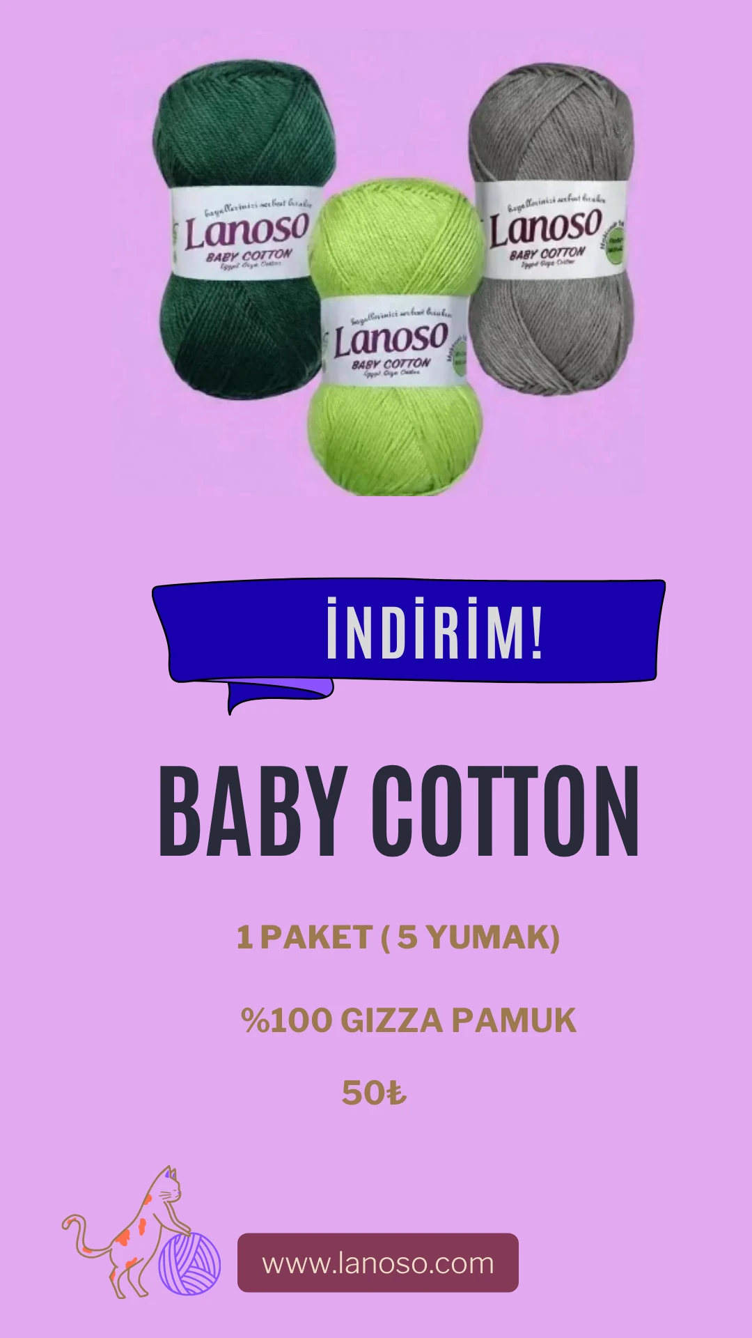 BABY COTTON PAKET ( 5 YUMAK )