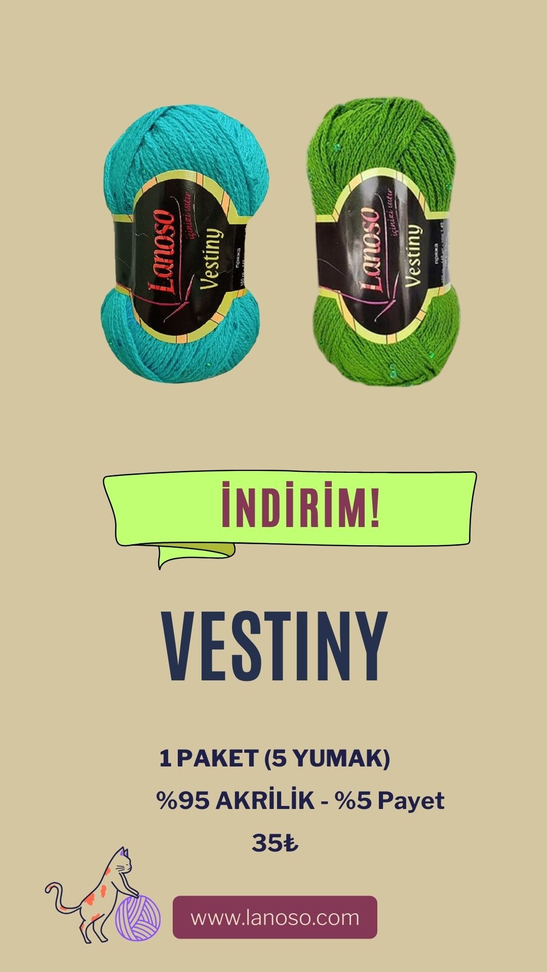 VESTINY PAKET (5 YUMAK)