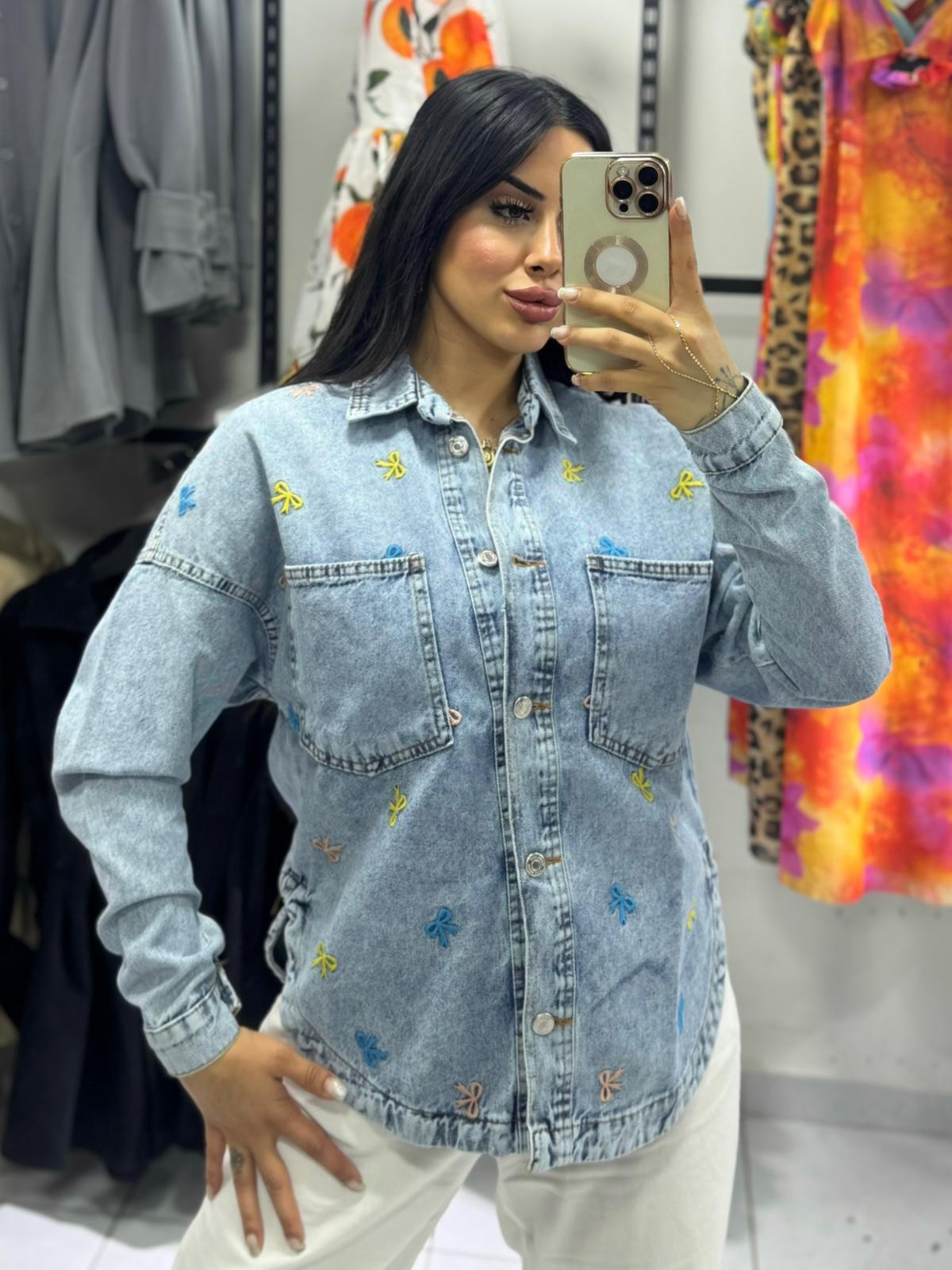 FİYONK DETAYLI KOT CEKET