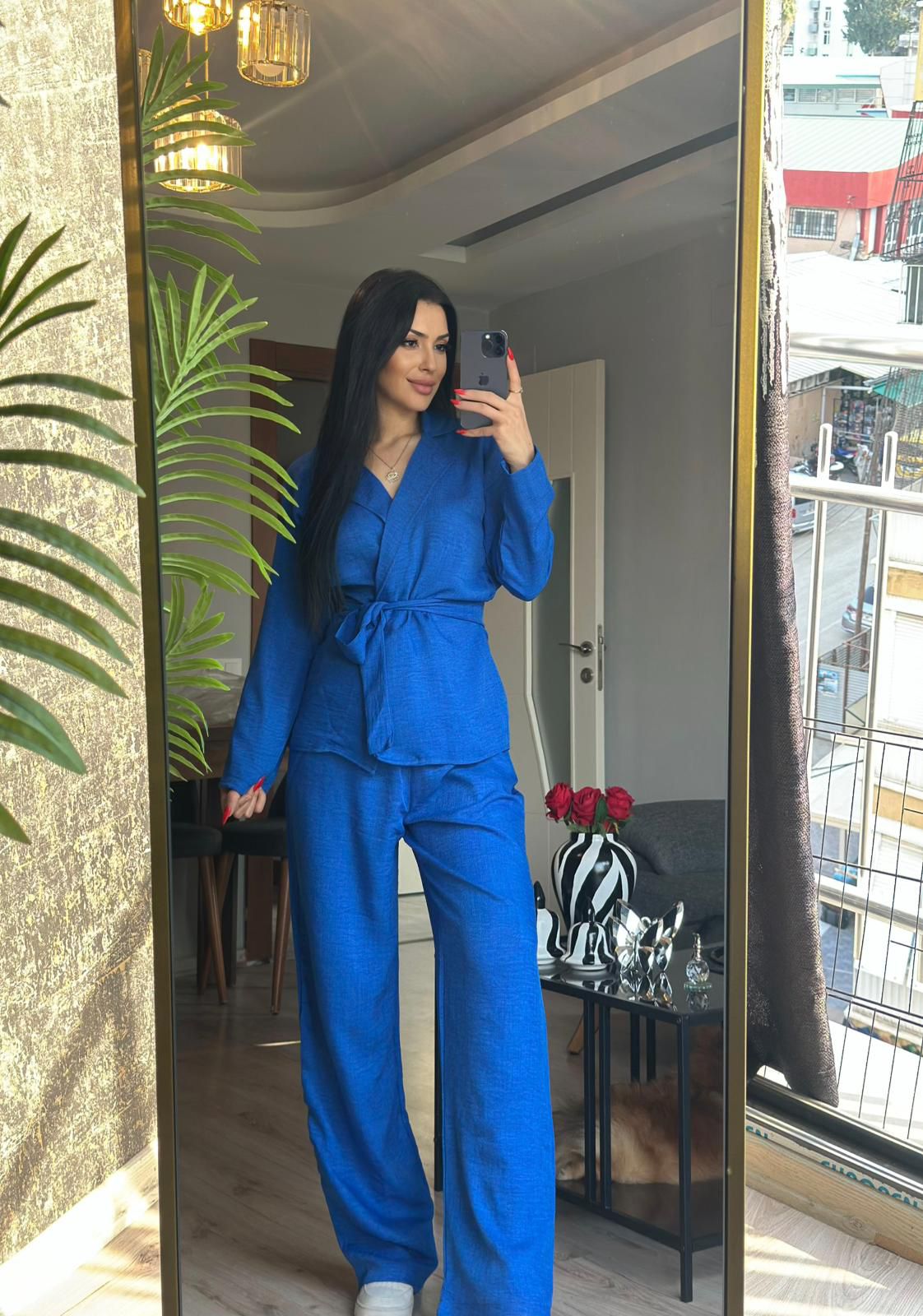 LİVA BAĞLAMALI KETEN TAKIM