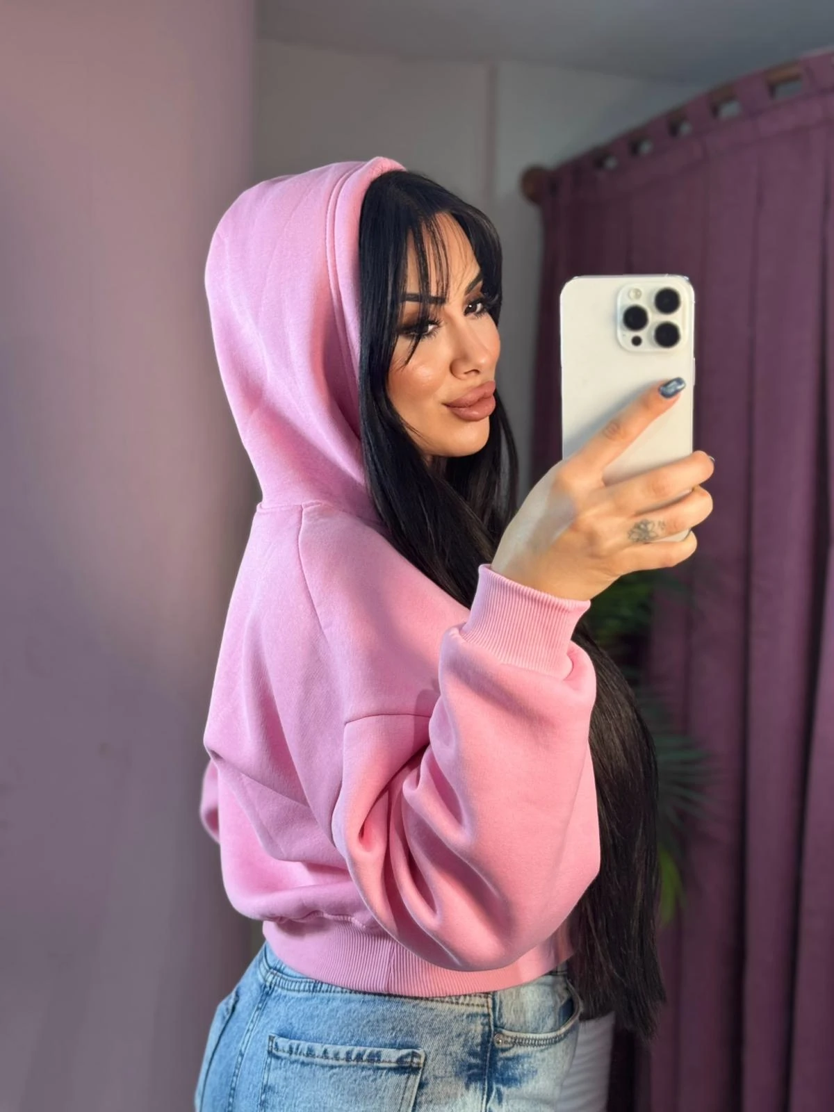 3 İPLİK KAPÜŞONLU  ŞARDONLU RİBANALI SWEET CROP