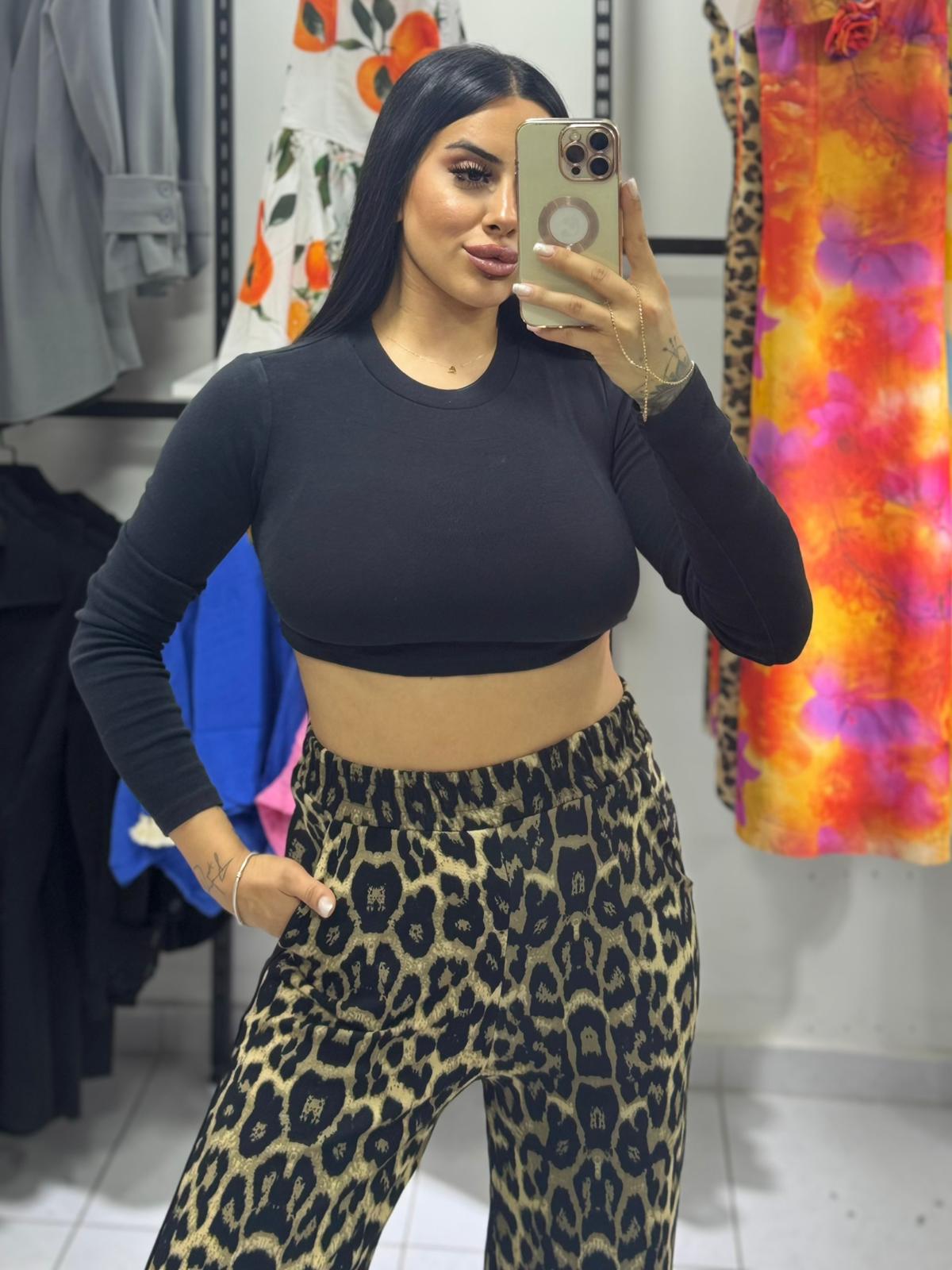 LEOPAR ŞERİTLİ PALAZZO ALT