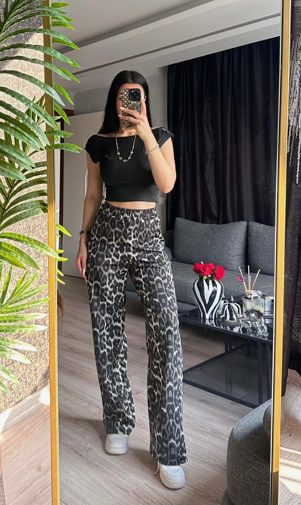 LEOPAR ŞERİTLİ PALAZZO ALT