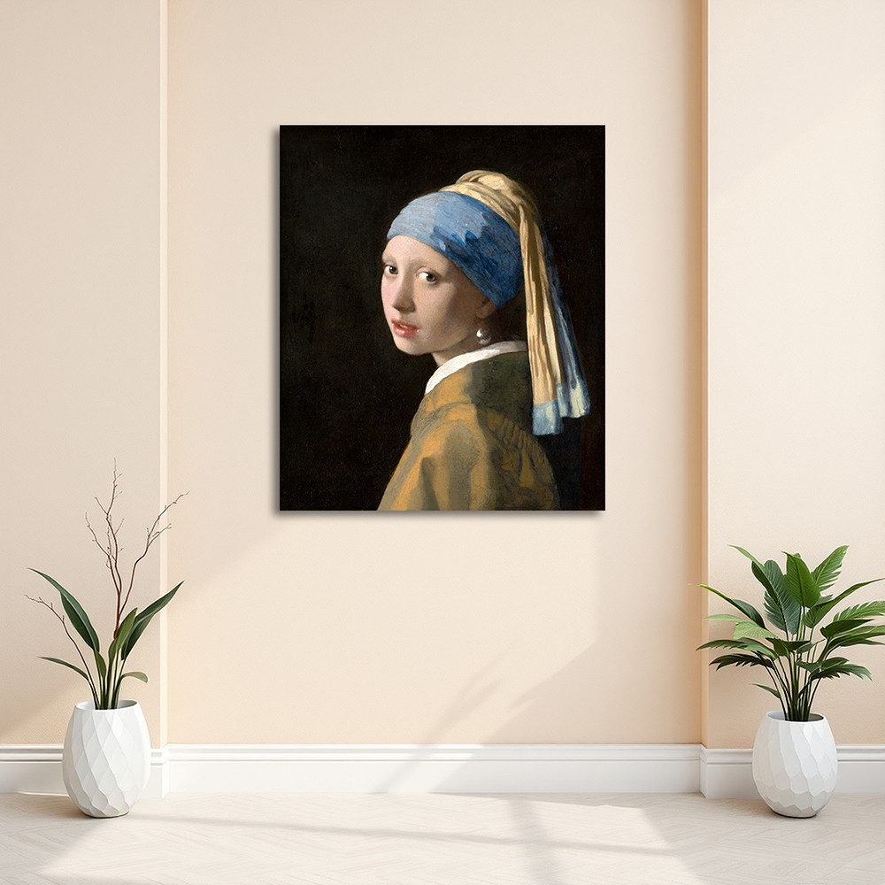 “Girl with a Pearl Earring” - İnci Küpeli Kız (Kanvas Baskı) Tablo