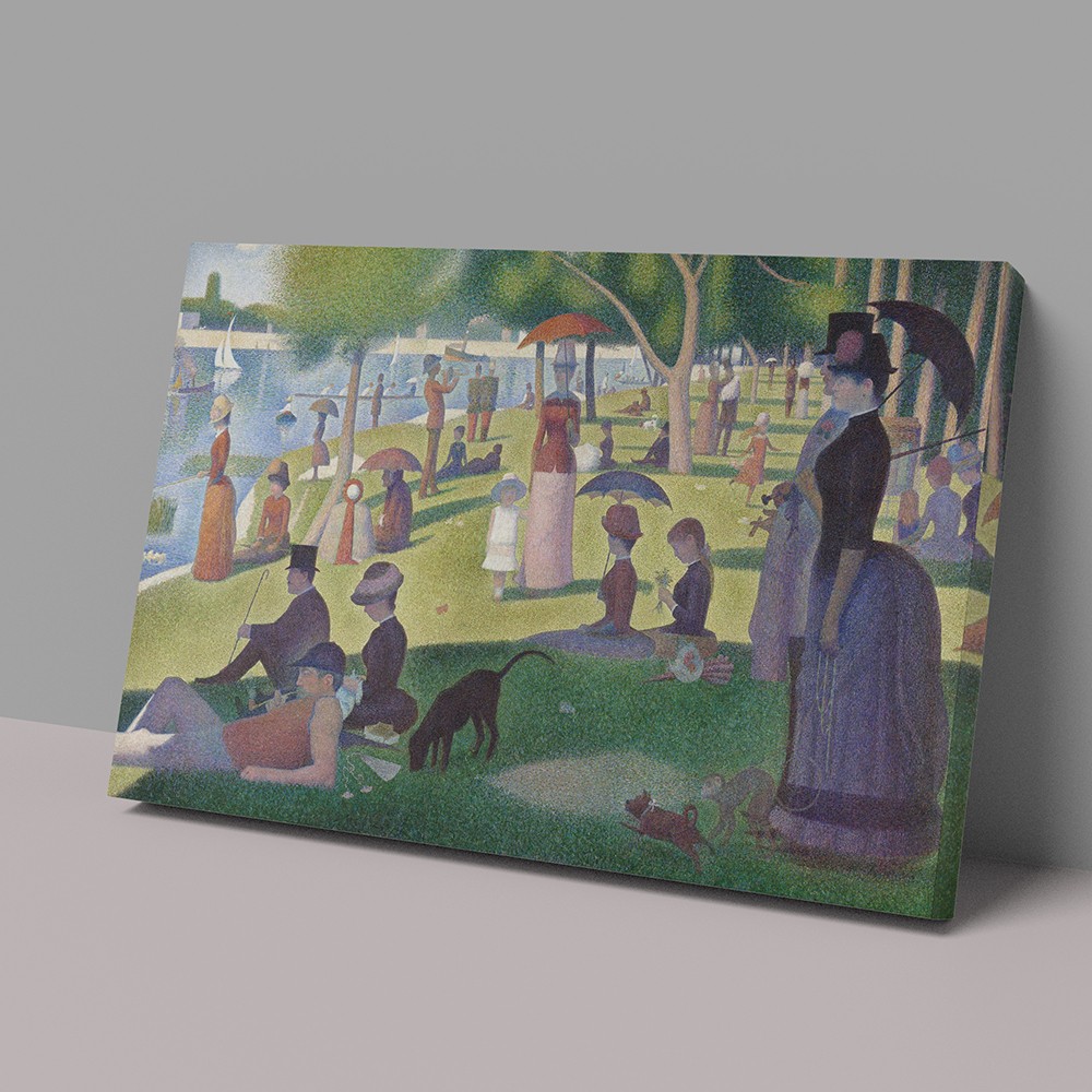  “A Sunday on La Grande Jatte” – Noktaların İçinden Bir Dünya (Kanvas Baskı) Tablo