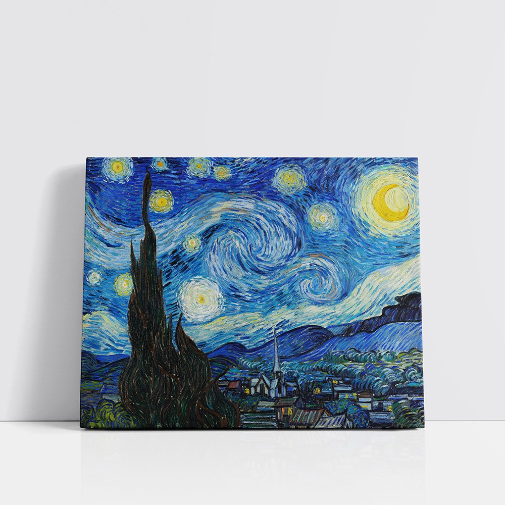 “The Starry Night” – Van Gogh’un Duygularla Boyanmış Gecesi Yıldızlı Gece (Kanvas Baskı) Tablo