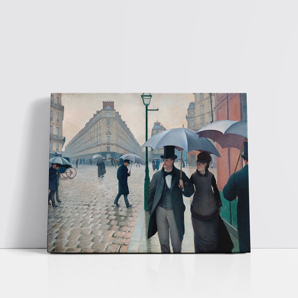 “Paris Street; Rainy Day” – Sessiz Adımlar, Islak Taşlar ve Modern Bir Melodin (Kanvas Baskı) Tablo