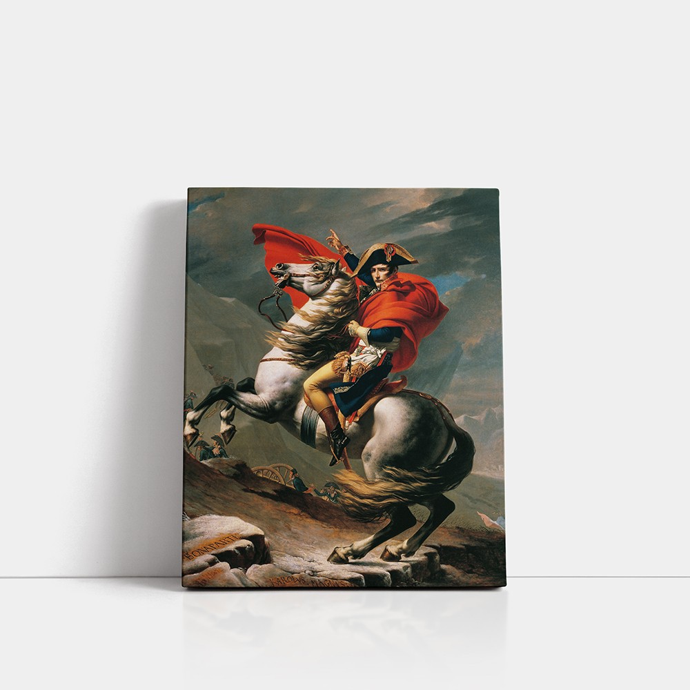 “Napoleon Crossing the Alps” – Zaferin Yüzü, Liderliğin Figürü (Kanvas Baskı) Tablo