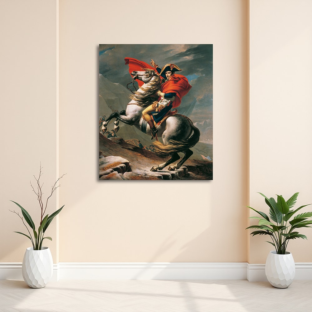 “Napoleon Crossing the Alps” – Zaferin Yüzü, Liderliğin Figürü (Kanvas Baskı) Tablo
