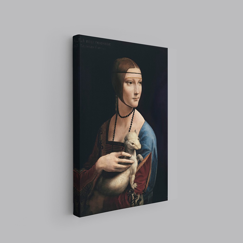  “Lady with an Ermine” – Asaletin Sessiz Güzelliği | Leonardo da Vinci (Kanvas Baskı) Tablo