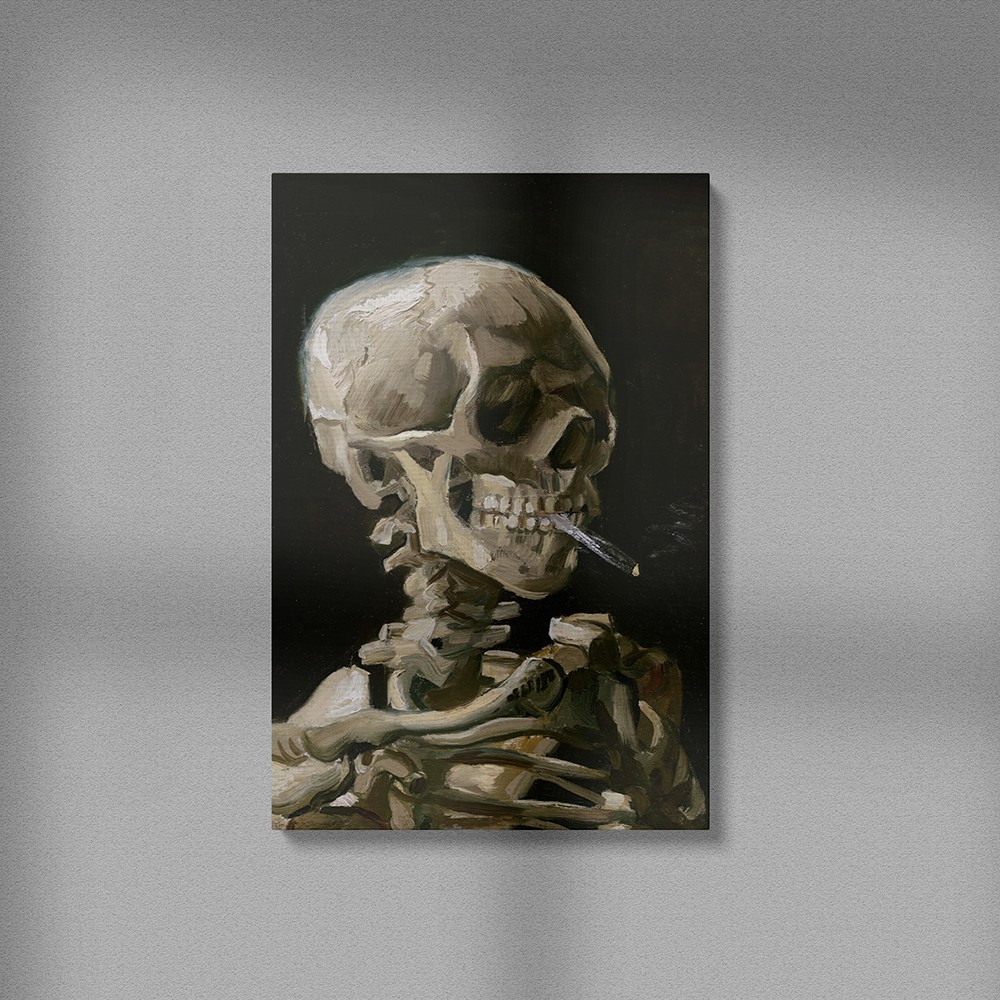 “Smoking Skull” - Vincent van Gogh (Kanvas Baskı) Tablo