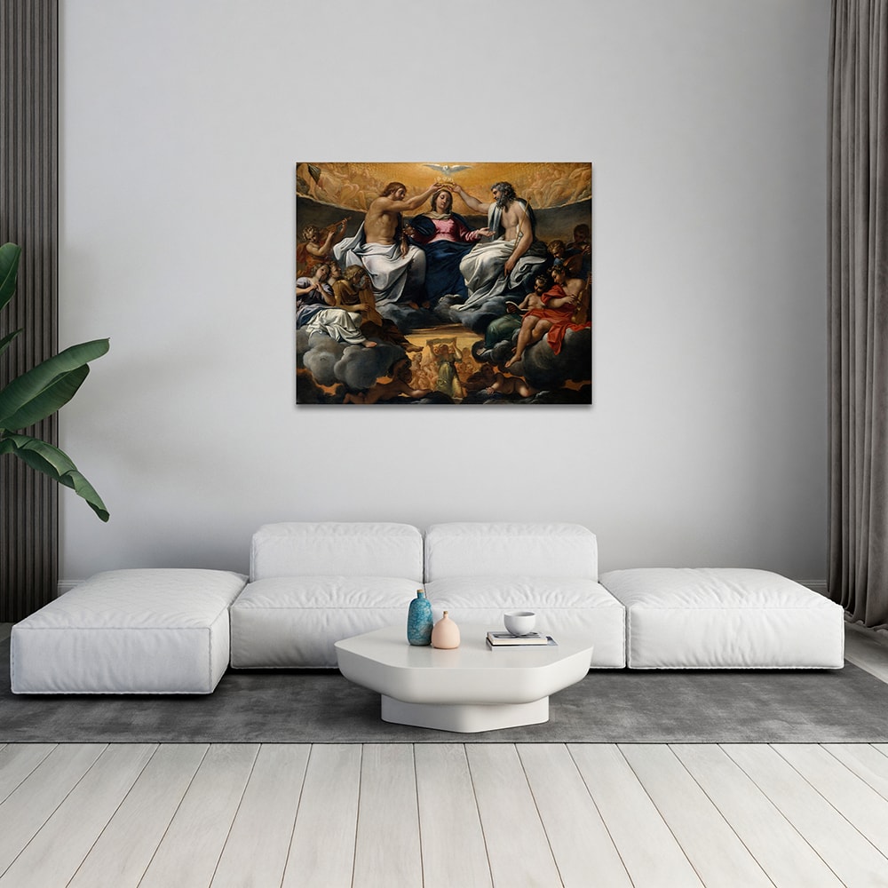 “The Coronation of the Virgin” – İlahi Taçlandırmanın Görsel Şöleni (Kanvas Baskı) Tablo