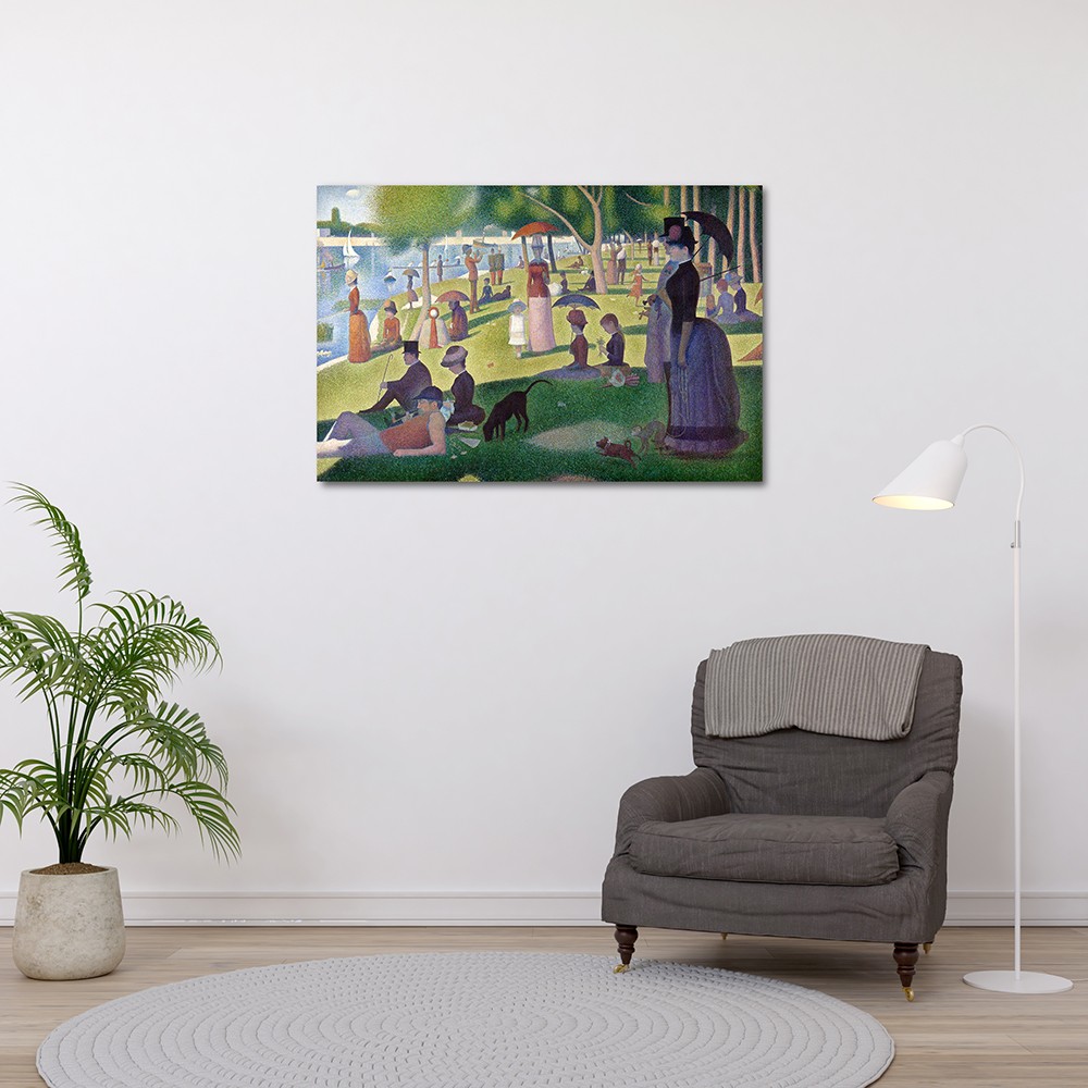  “A Sunday on La Grande Jatte” – Noktaların İçinden Bir Dünya (Kanvas Baskı) Tablo