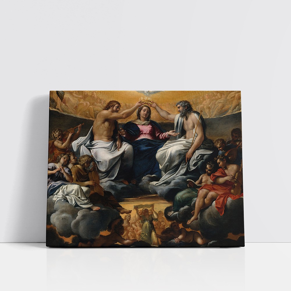 “The Coronation of the Virgin” – İlahi Taçlandırmanın Görsel Şöleni (Kanvas Baskı) Tablo