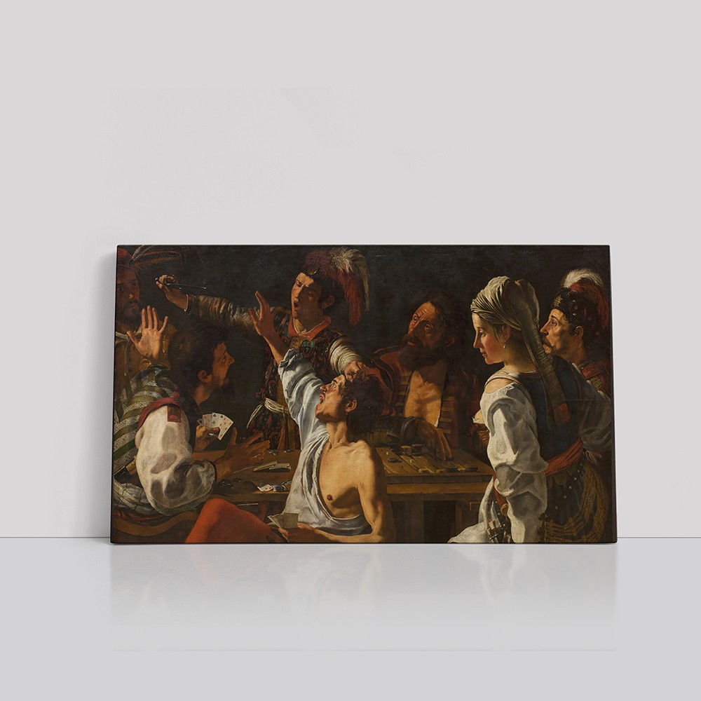  “Card & Backgammon Players“ (Kanvas Baskı) Tablo