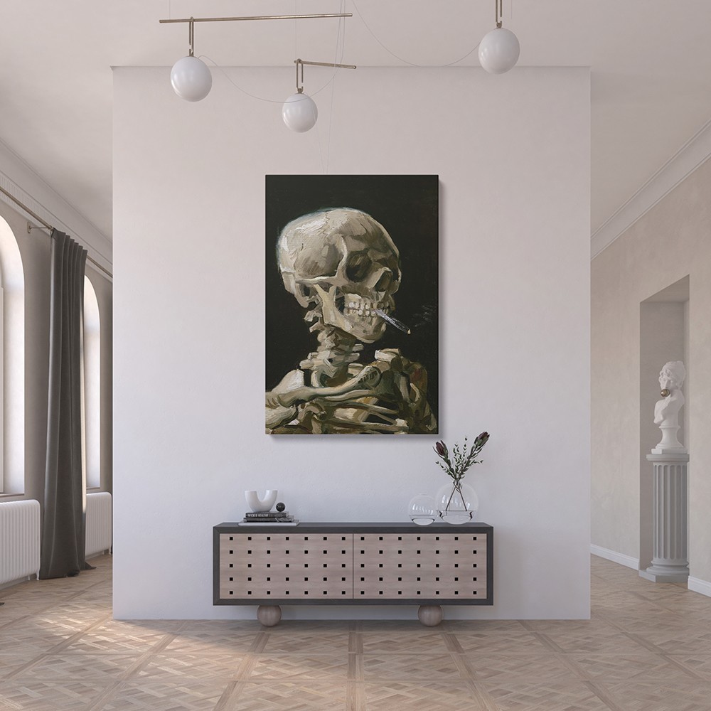 “Smoking Skull” - Vincent van Gogh (Kanvas Baskı) Tablo