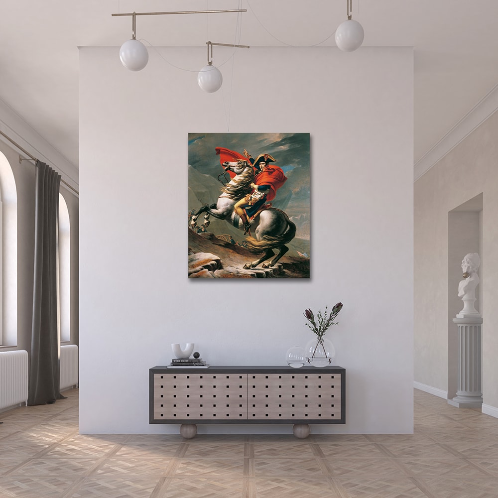 “Napoleon Crossing the Alps” – Zaferin Yüzü, Liderliğin Figürü (Kanvas Baskı) Tablo