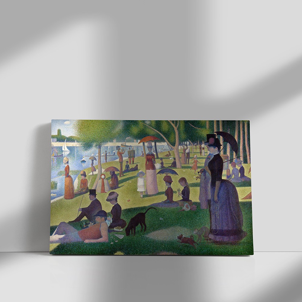  “A Sunday on La Grande Jatte” – Noktaların İçinden Bir Dünya (Kanvas Baskı) Tablo