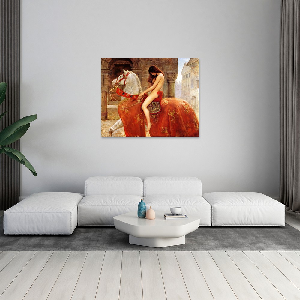 “Lady Godiva” – Sessiz Bir İsyanın Asil Güzelliği (Kanvas Baskı) Tablo