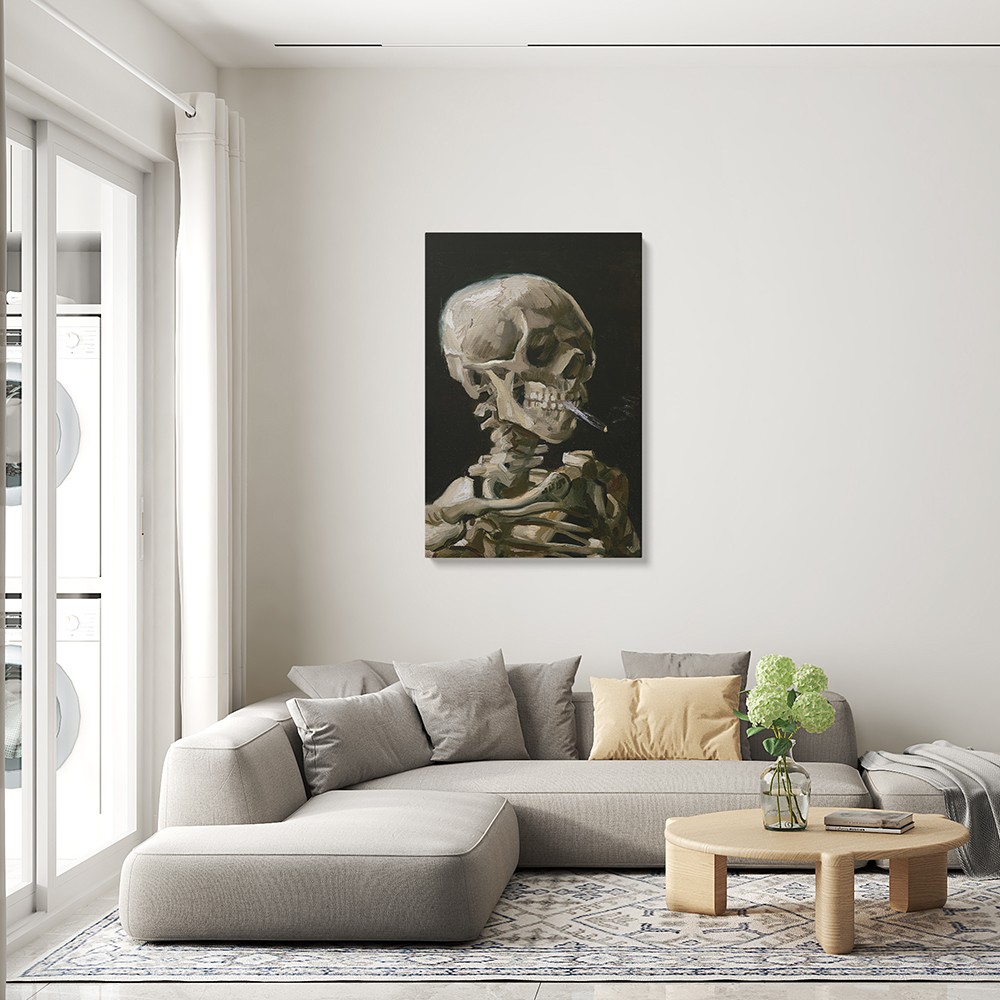 “Smoking Skull” - Vincent van Gogh (Kanvas Baskı) Tablo
