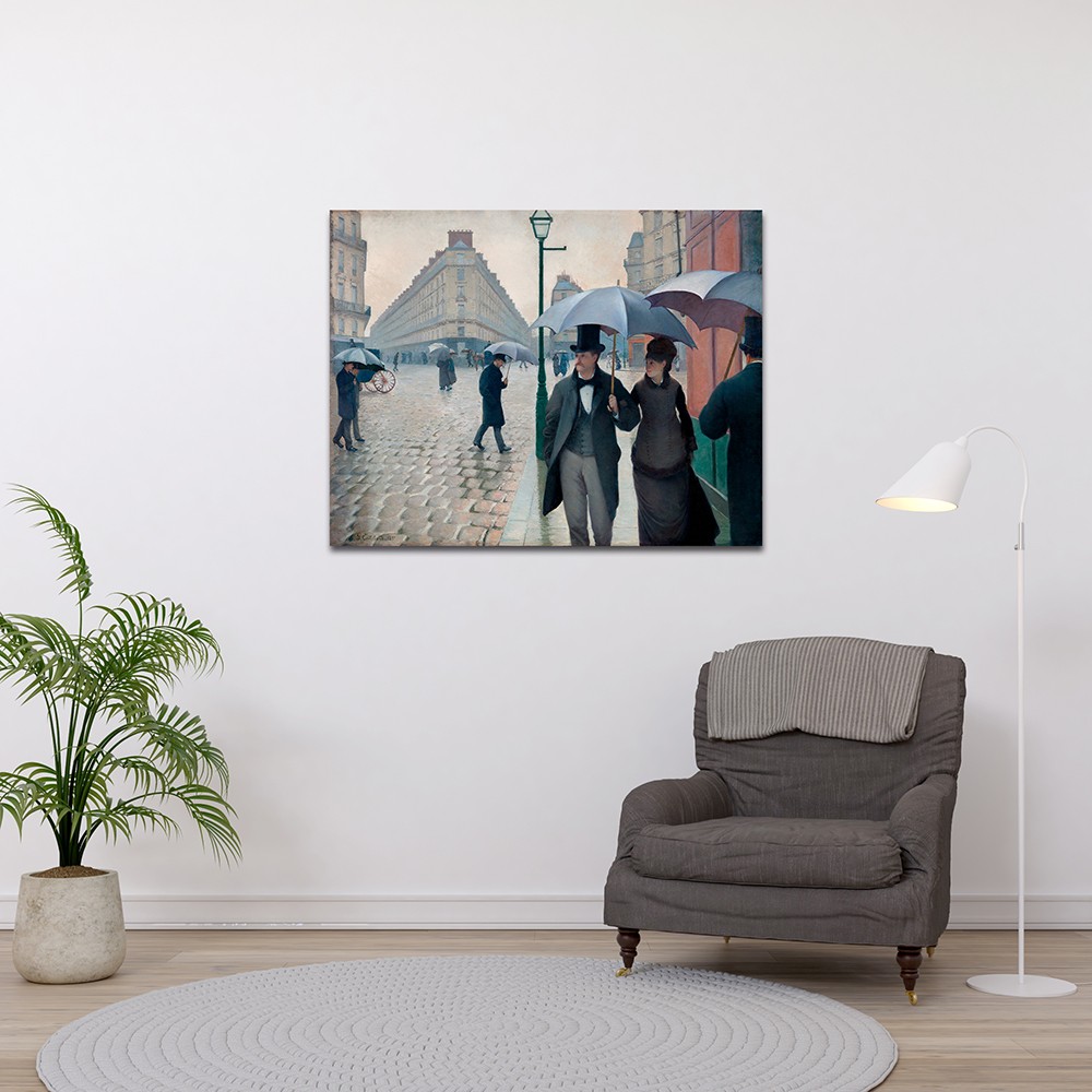 “Paris Street; Rainy Day” – Sessiz Adımlar, Islak Taşlar ve Modern Bir Melodin (Kanvas Baskı) Tablo