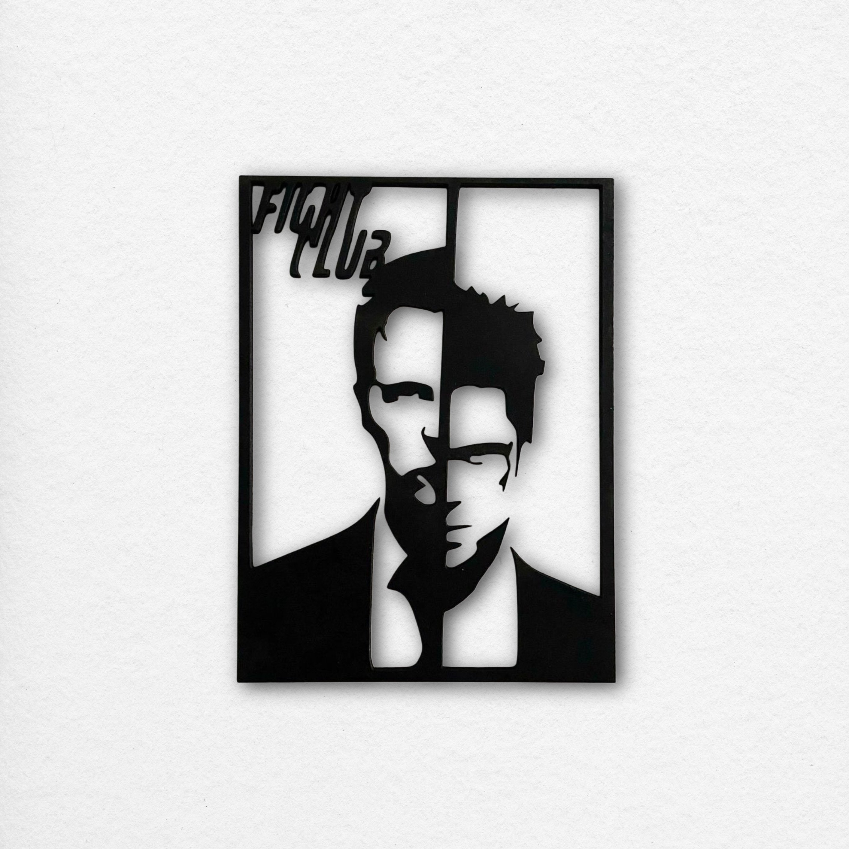 ''Fight Club'' - (Lazer Kesim) Ahşap Tablo