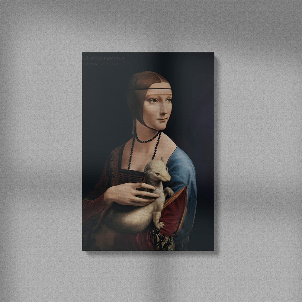  “Lady with an Ermine” – Asaletin Sessiz Güzelliği | Leonardo da Vinci (Kanvas Baskı) Tablo