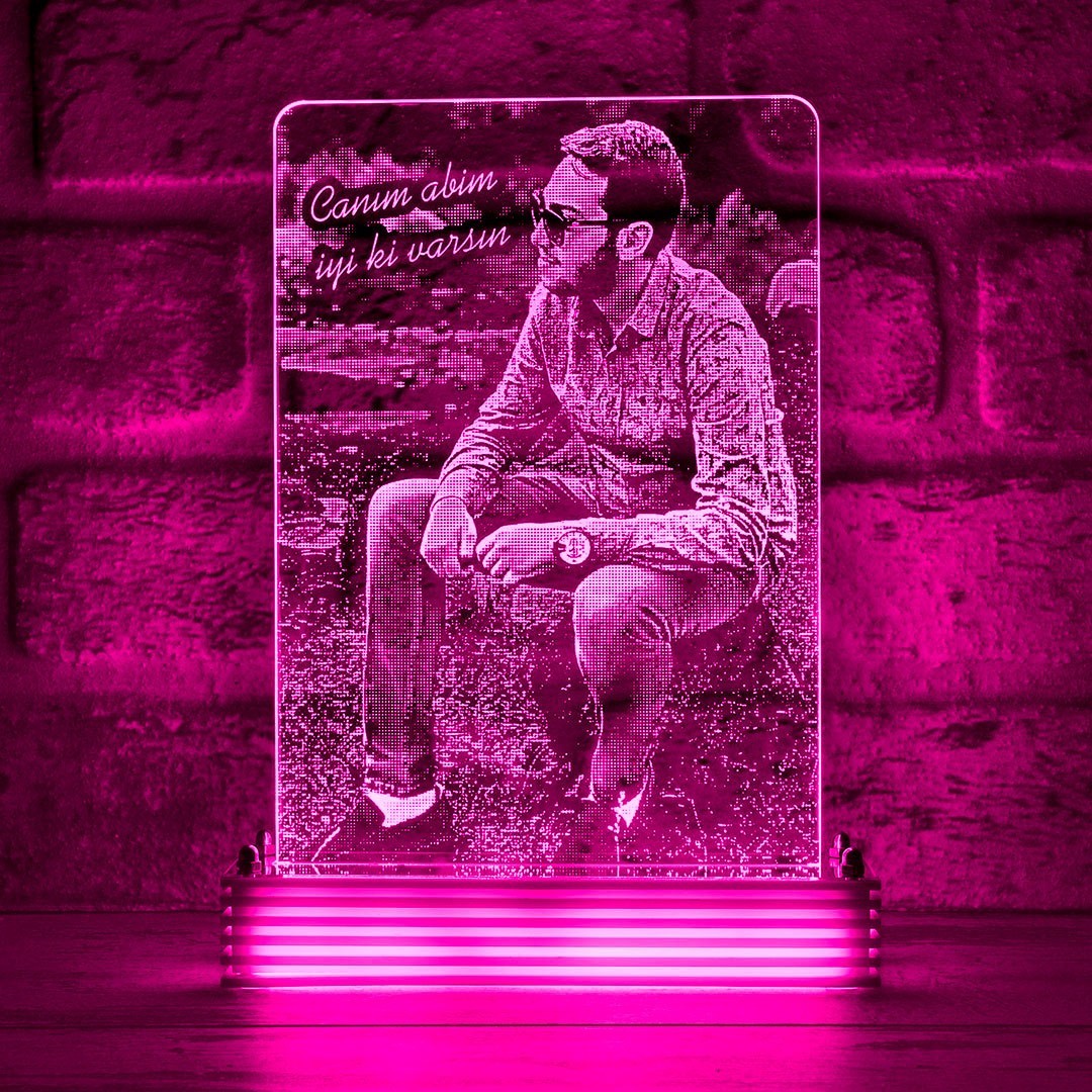 Erkeğe Hediye, Erkek İçin Hediye Fikri Fotoğraflı LED Lamba