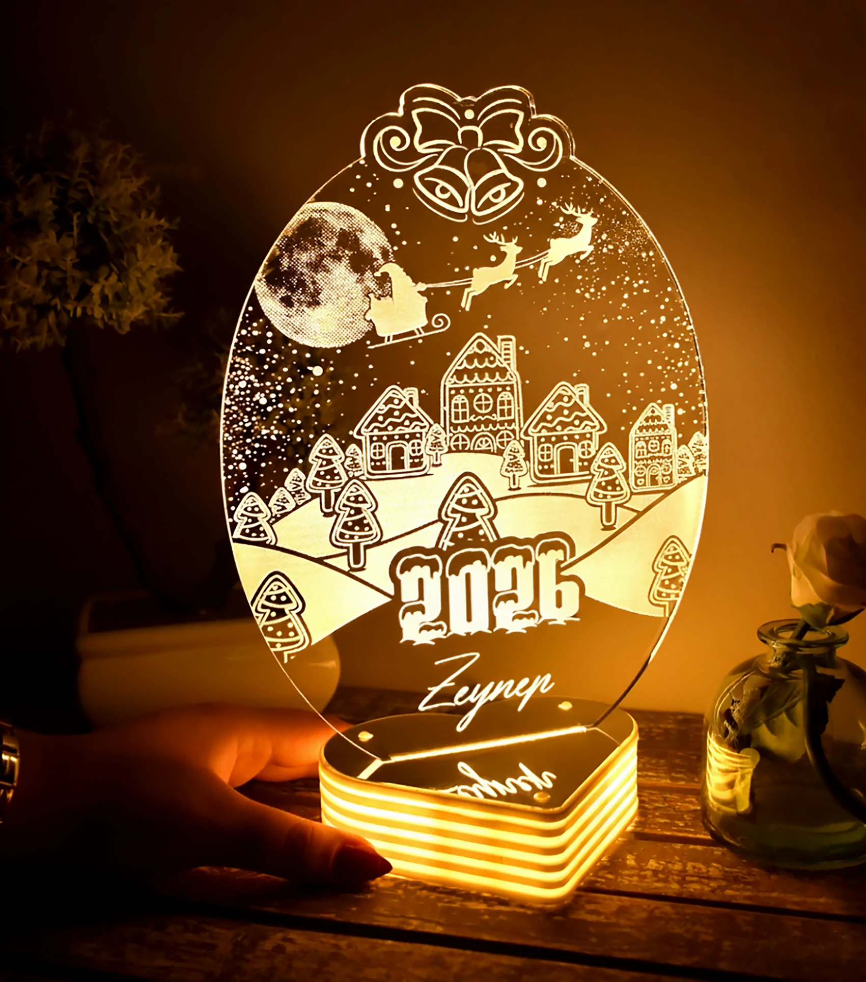 Kişiye Özel Yılbaşı Hediyesi LED Lamba