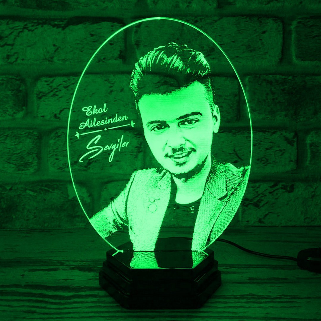 Kişiye Özel Fotoğraflı Erkeğe Hediye LED Lamba